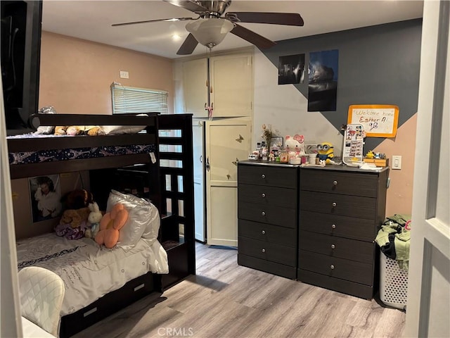 812 N Dickel St, Anaheim, CA 92805 - bedroom featuring light wood-style flooring and ceiling fan