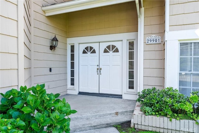 view of exterior entry