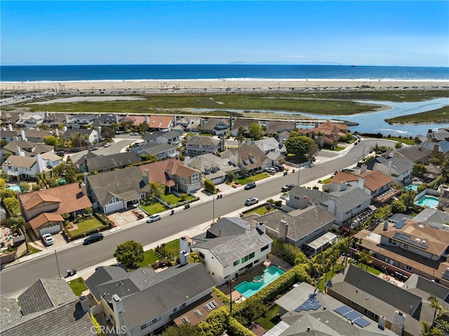 9401 Gateshead Dr, Huntington Beach, CA 92646 - bird's eye view featuring a residential view, a beach view, and a water view