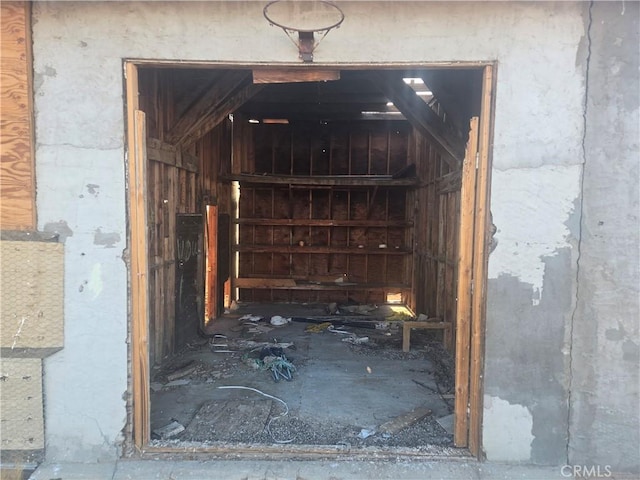 view of storage area