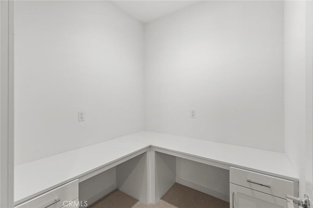 mudroom with carpet