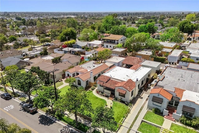 aerial view featuring a residential view