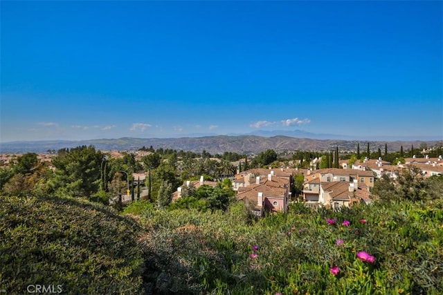 view of mountain feature featuring a residential view