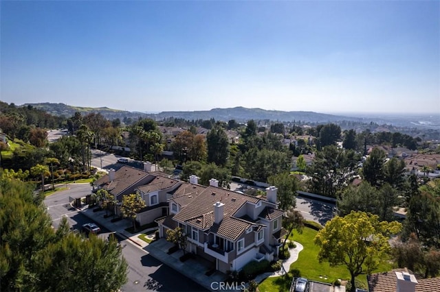aerial view featuring a mountain view