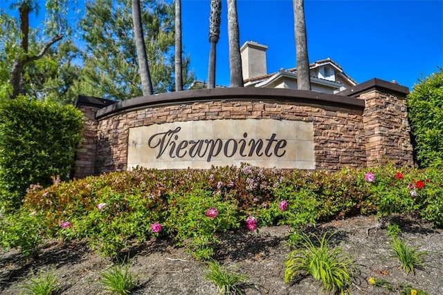 view of community sign