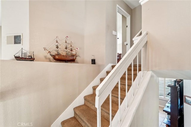 stairway with visible vents