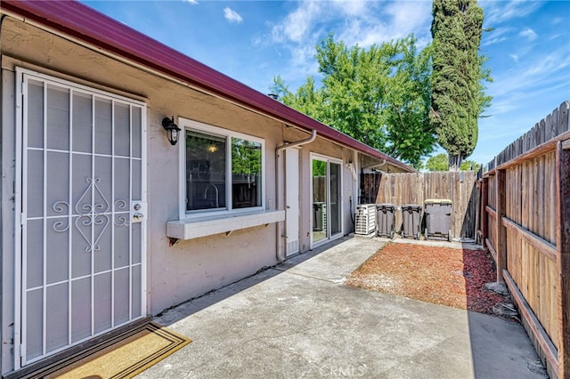 view of patio with a fenced backyard