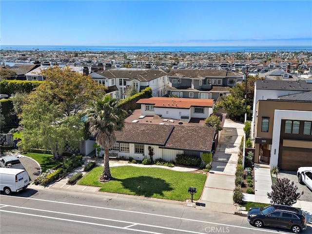 bird's eye view with a residential view