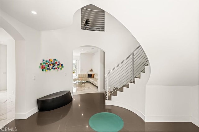 21 Alexa Ln, Ladera Ranch, CA 92694 - stairs with arched walkways and recessed lighting