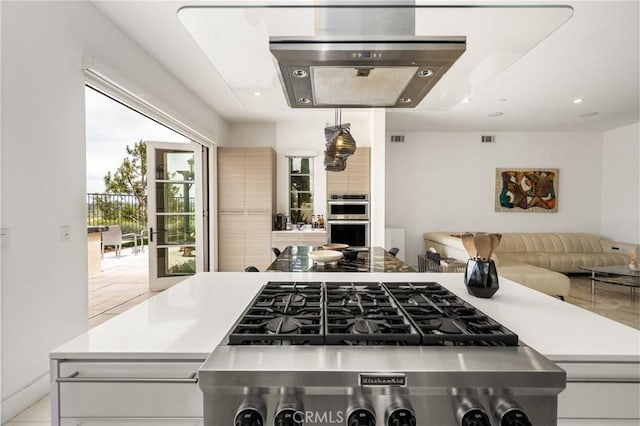 21 Alexa Ln, Ladera Ranch, CA 92694 - kitchen with stainless steel appliances, recessed lighting, open floor plan, and light countertops