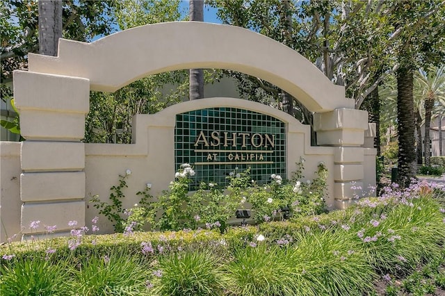 view of community sign