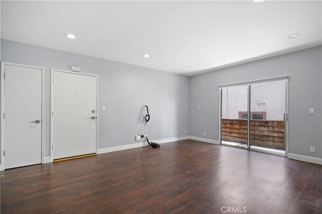 5414 Newcastle Ave Unit 66, Encino, CA 91316 - spare room featuring wood finished floors, baseboards, and recessed lighting