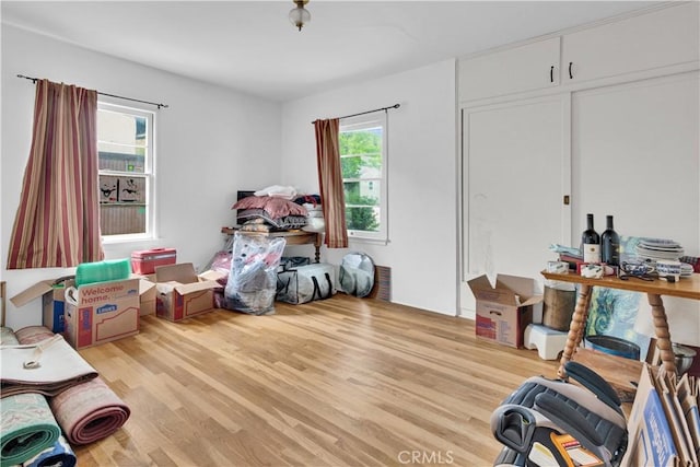 interior space featuring wood finished floors