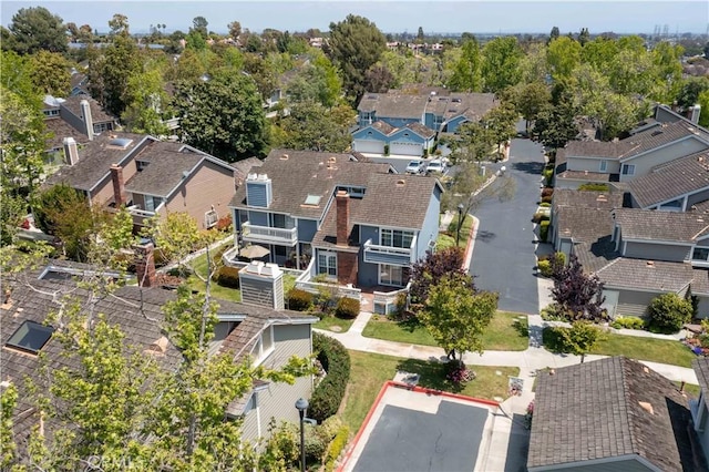 bird's eye view with a residential view