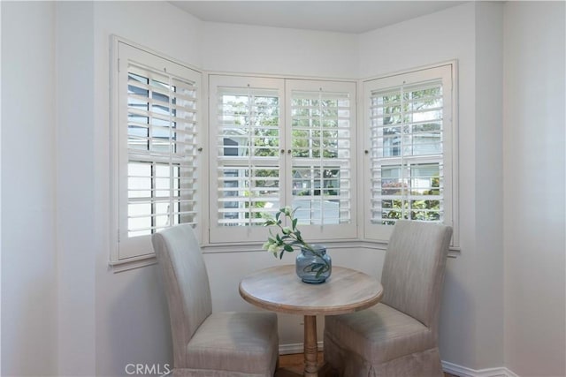 view of dining room