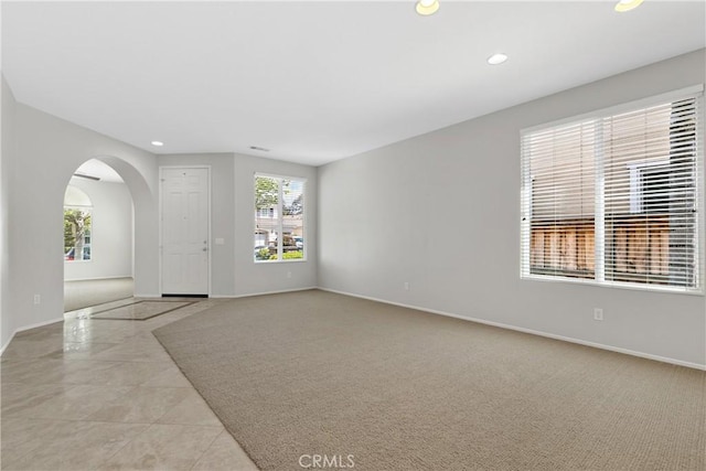 31937 Calle Galarza, Temecula, CA 92592 - spare room with recessed lighting, baseboards, and arched walkways