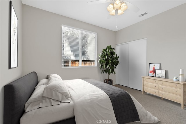 31937 Calle Galarza, Temecula, CA 92592 - carpeted bedroom featuring a closet and ceiling fan