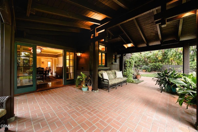 view of patio with fence