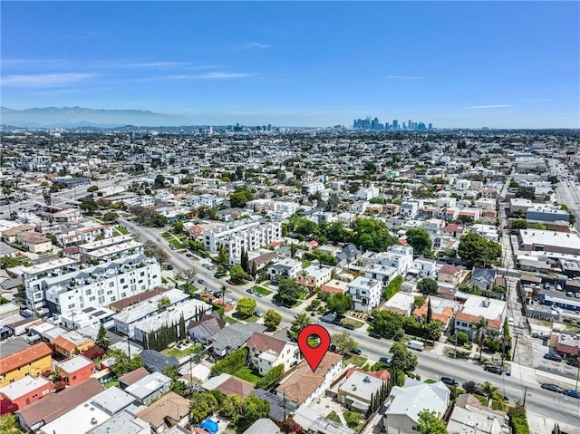 1861 S Redondo Blvd, Los Angeles, CA 90019 - bird's eye view featuring a view of city and a mountain view