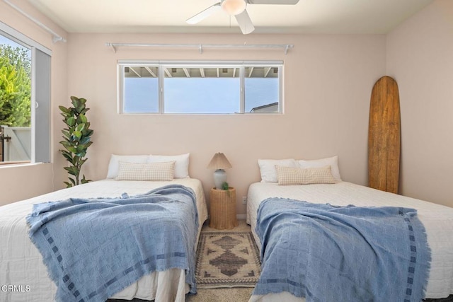 bedroom with a ceiling fan