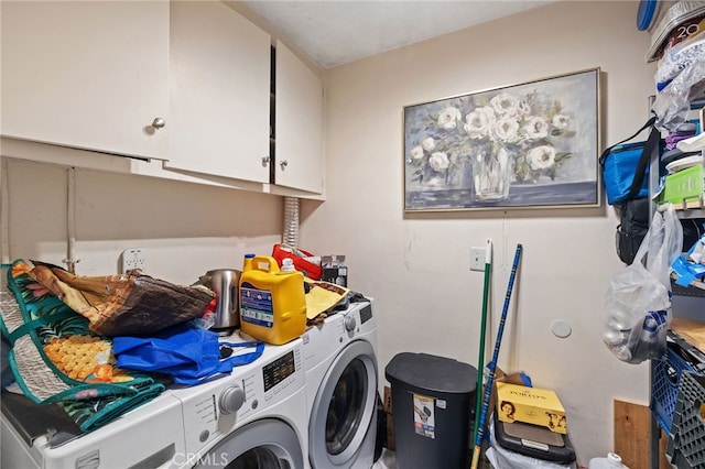 10139 Hayvenhurst Ave, North Hills, CA 91343 - washroom featuring cabinet space and washer and dryer