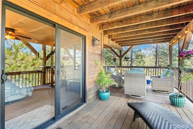 1305 Montreal Dr, Lake Arrowhead, CA 92352 - wooden terrace with an outdoor hangout area