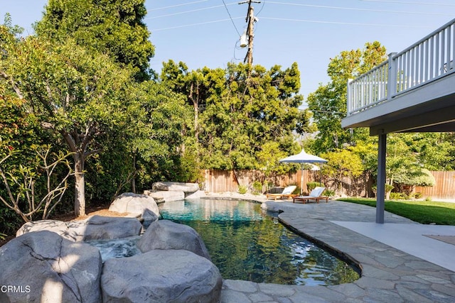 1954 Primrose Ave, South Pasadena, CA 91030 - view of pool with a fenced backyard and a patio