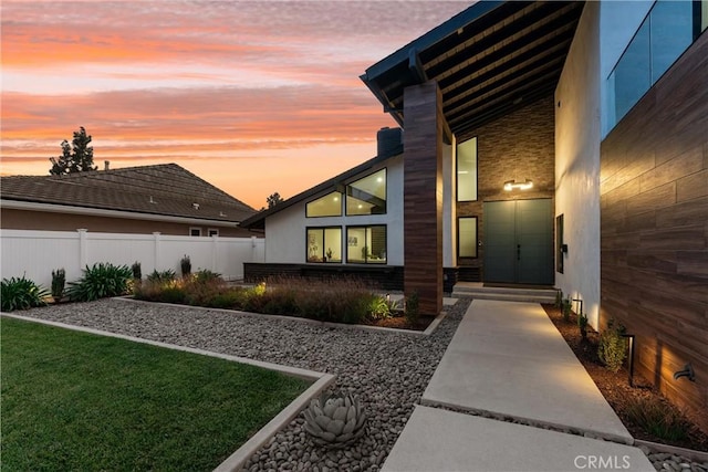 exterior space with fence