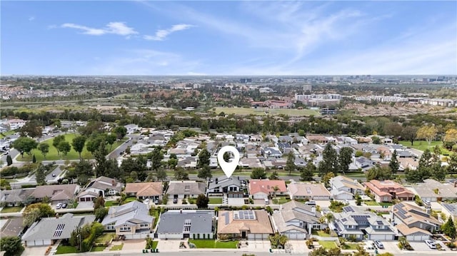 aerial view featuring a residential view