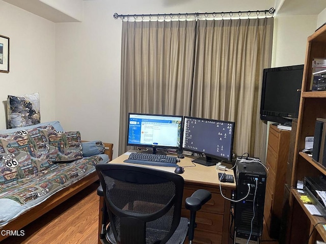 office featuring wood finished floors