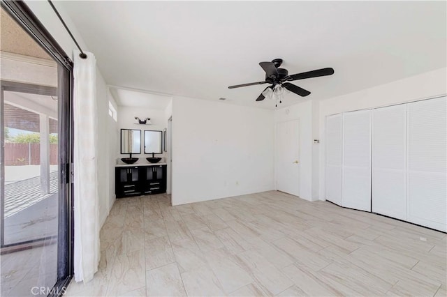 69645 Antonia Way, Rancho Mirage, CA 92270 - unfurnished living room featuring ceiling fan
