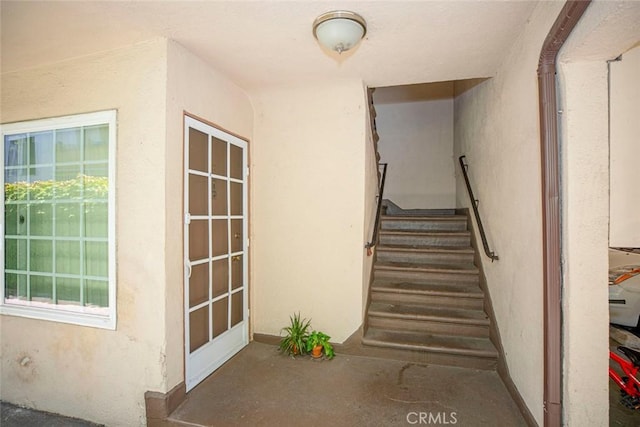 view of stairway