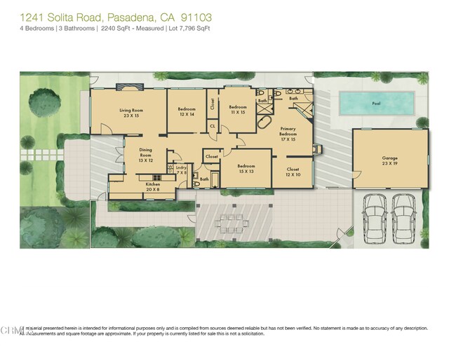 1241 Solita Rd, Pasadena, CA 91103 - plan