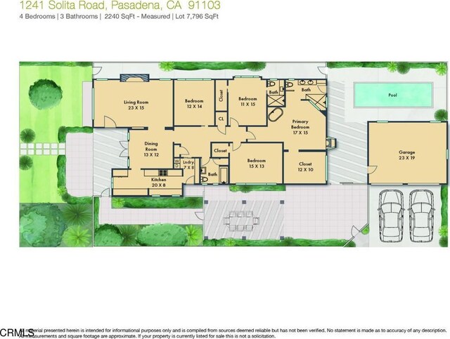 1241 Solita Rd, Pasadena, CA 91103 - floor plan