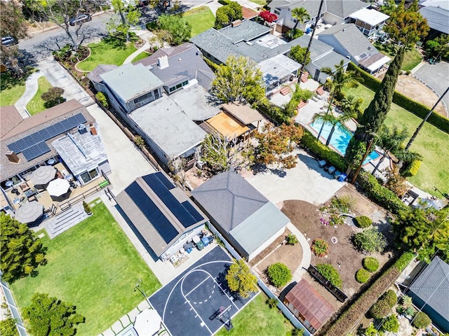 aerial view featuring a residential view