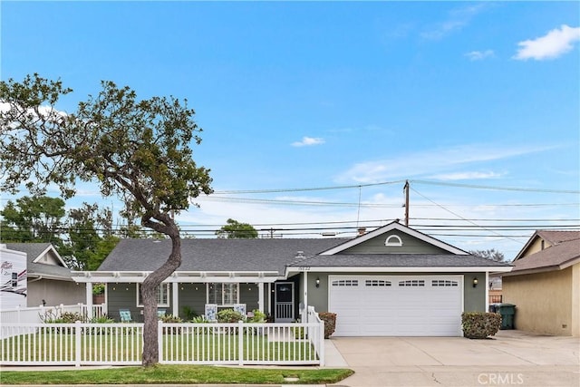 19822 Westwinds Ln, Huntington Beach, CA 92646 - single story home featuring a shingled roof, a fenced front yard, a front lawn, a garage, and driveway