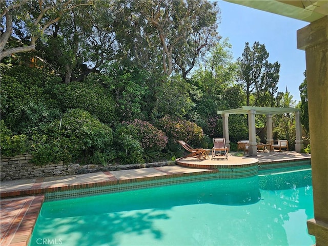 outdoor pool featuring a patio