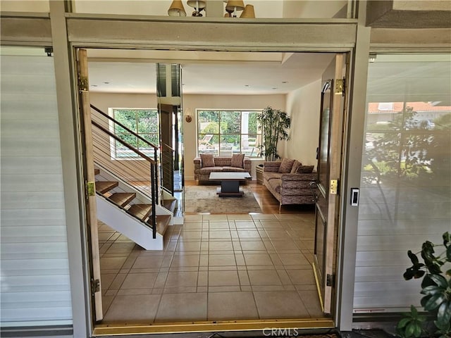 interior space featuring tile patterned floors