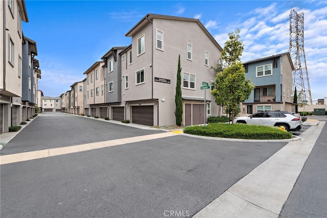 view of road with a residential view