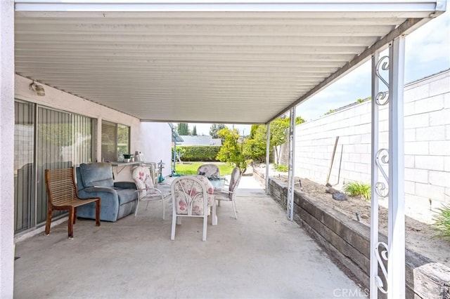 view of patio featuring outdoor lounge area