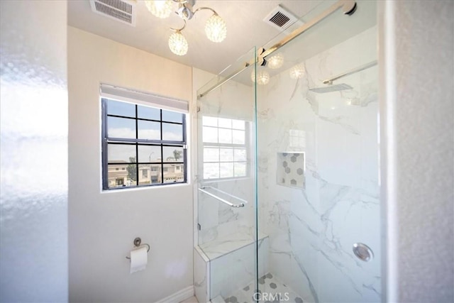 2830 Mount Niguel Cir, Corona, CA 92882 - bathroom featuring visible vents and a marble finish shower