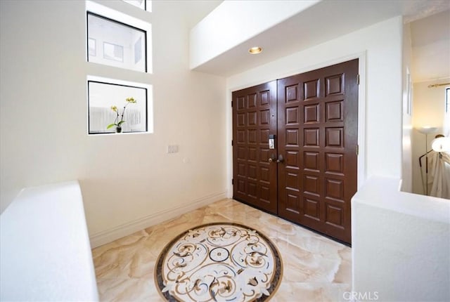 2830 Mount Niguel Cir, Corona, CA 92882 - entrance foyer with baseboards and recessed lighting