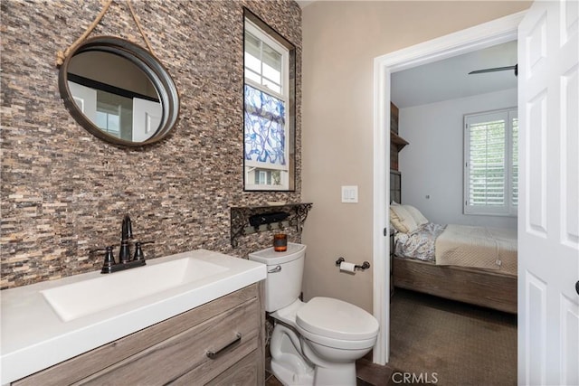 27014 Monterey Ave, Valencia, CA 91355 - bathroom featuring toilet, healthy amount of natural light, vanity, and ensuite bath