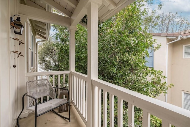 view of balcony