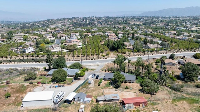 drone / aerial view with a mountain view