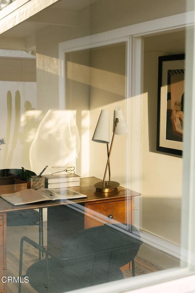 view of office area