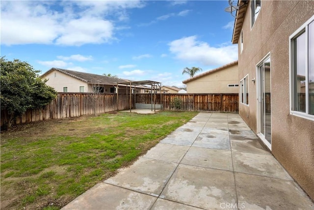 347 Beckes St, Wasco, CA 93280 - view of yard featuring a fenced backyard and a patio area