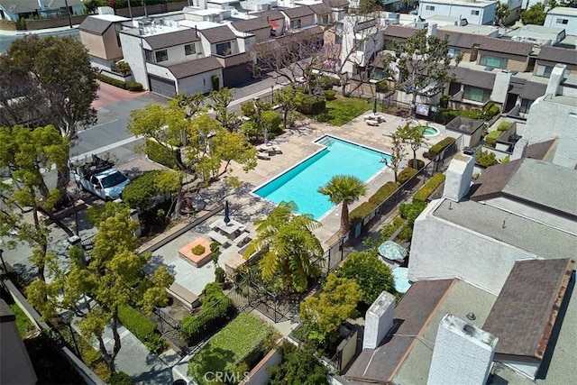 bird's eye view featuring a residential view