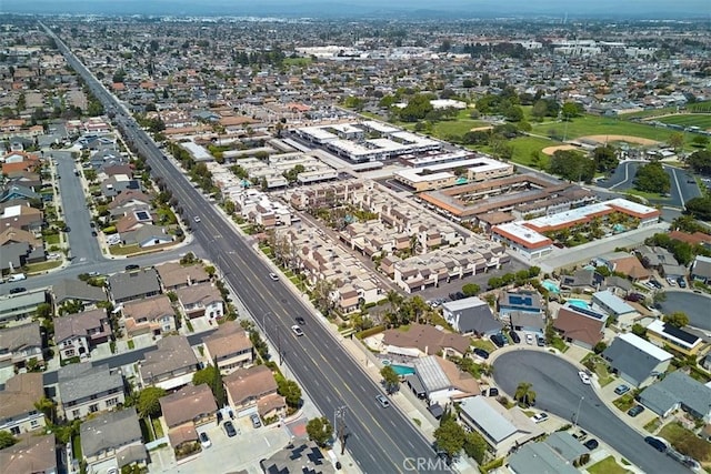 bird's eye view with a residential view