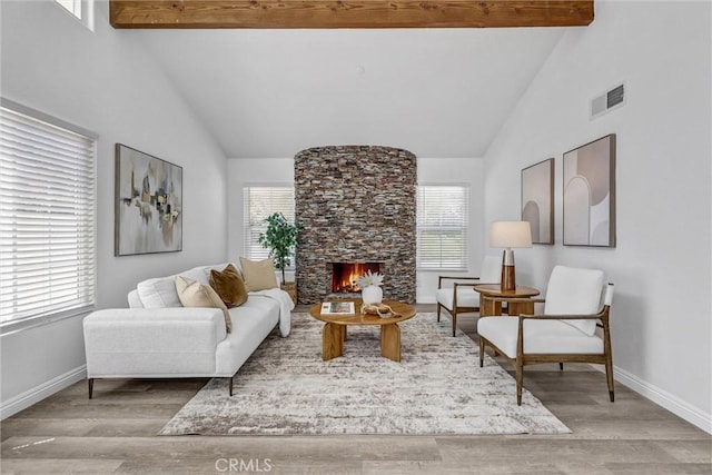 3118 Calle Grande, San Clemente, CA 92672 - living area with baseboards, visible vents, and wood finished floors